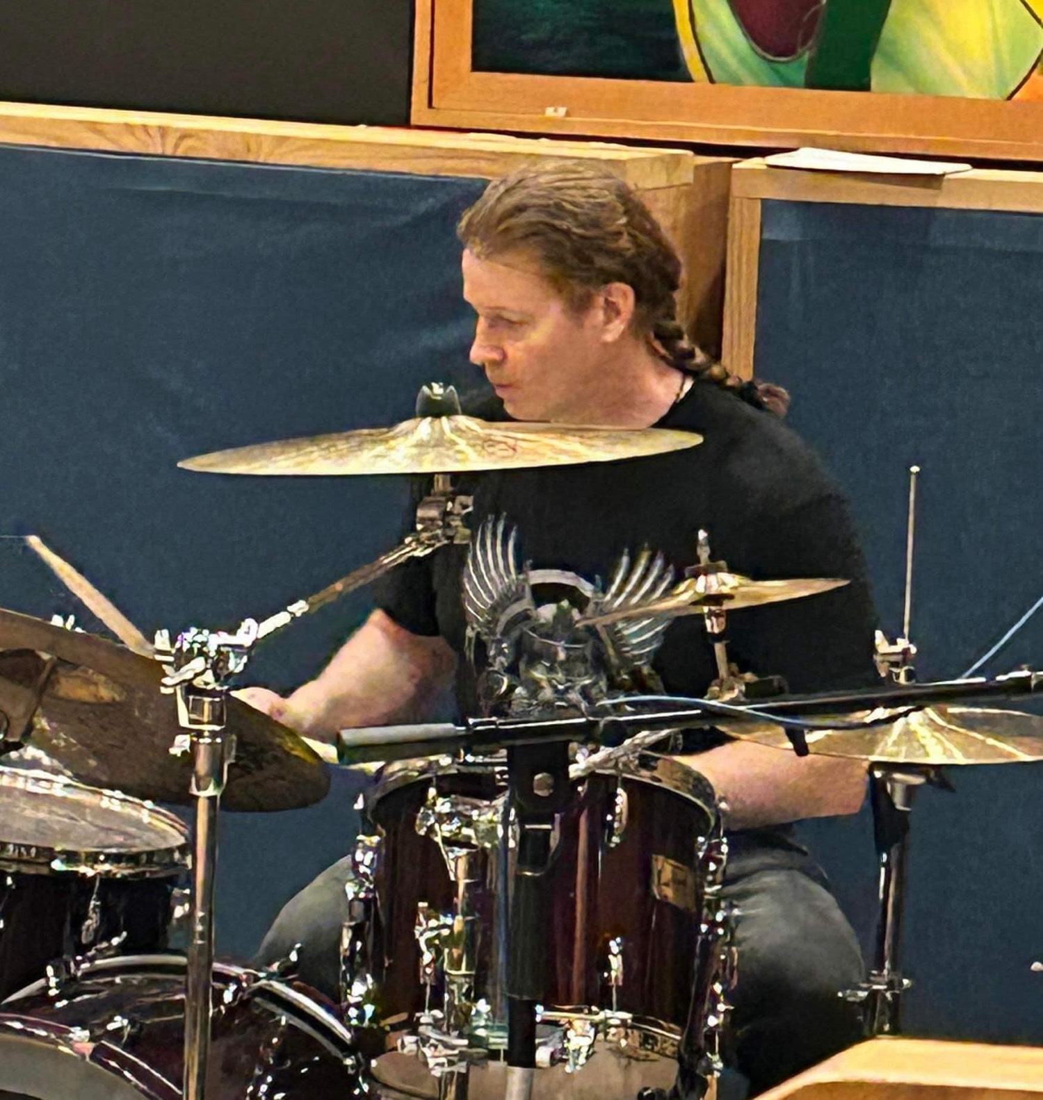 Kenny on drums