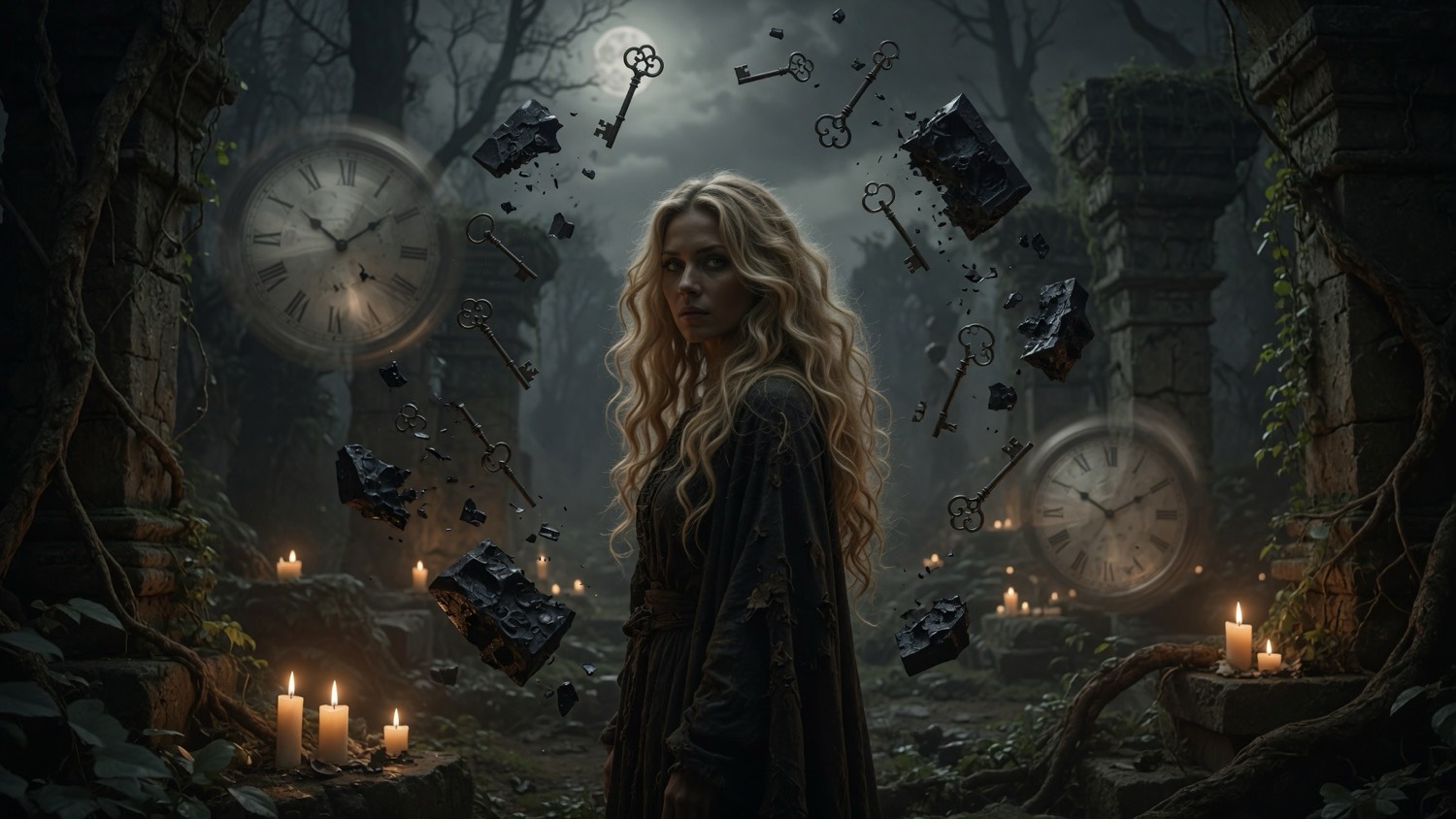 Xyra in a realm of keys and time